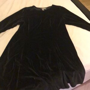 Black velvet dress